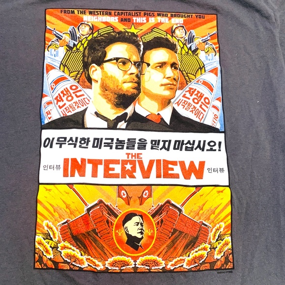 Men's T-shirt The Interview Size Medium Vintage - Picture 2 of 6